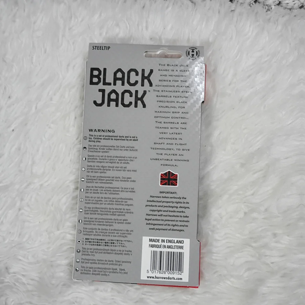 NWT Harrows Black Jack Steel Tip Darts Stainless Steel - Picture 3 of 3